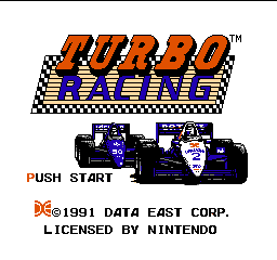 Turbo Racing (Europe) Title Screen
